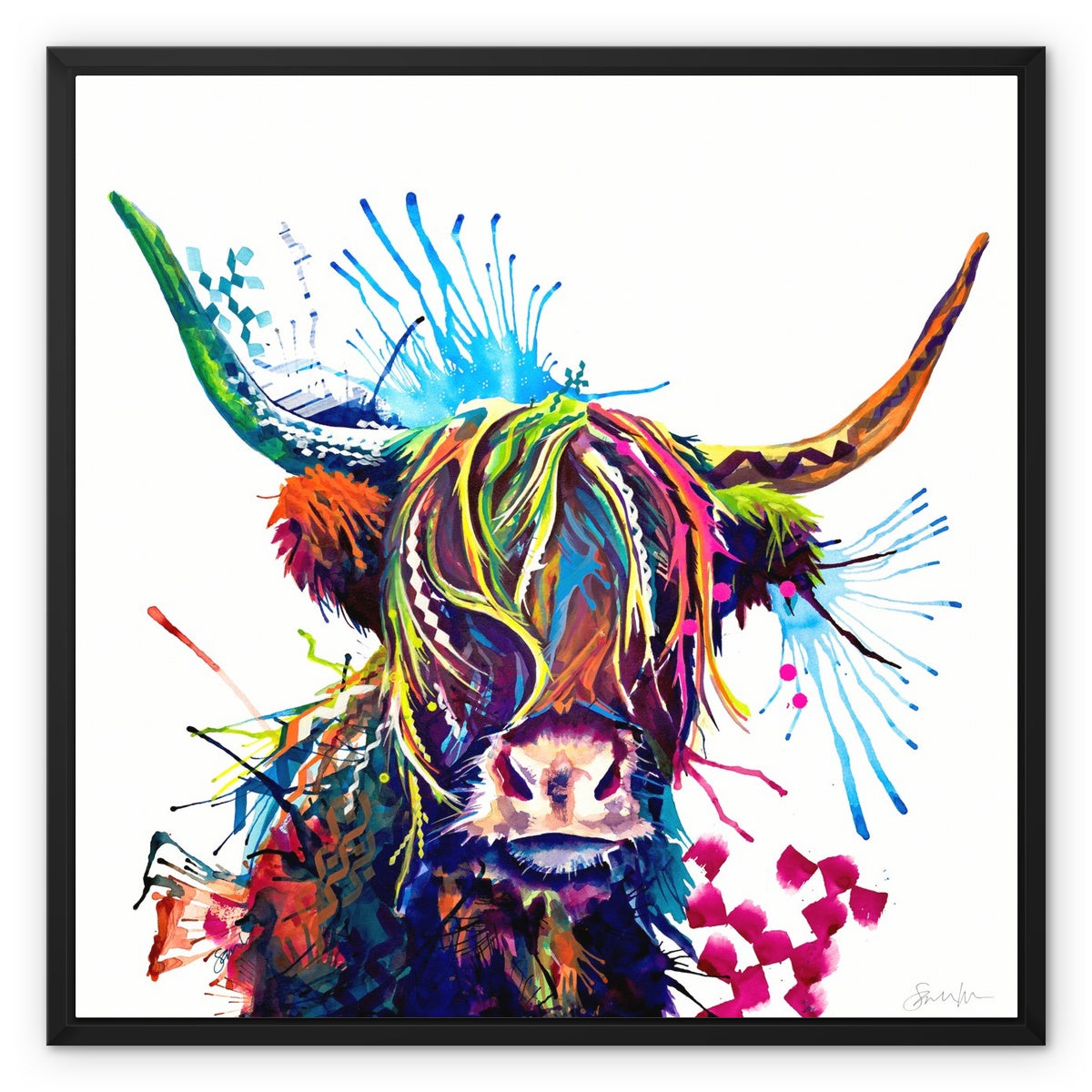 Highland Cow Painting | Highland Cow Painting (UK) | Wall Art | Animal Artwork | Sarah Taylor | Living Room Wall Art