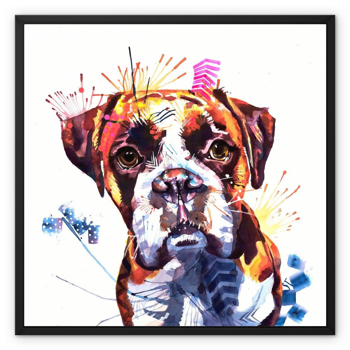 Dog Drawings | Dog Portrait | Dog Canvas Prints | Personalised Dog Portrait | Sarah Taylor | Framed Prints | Wall Prints
