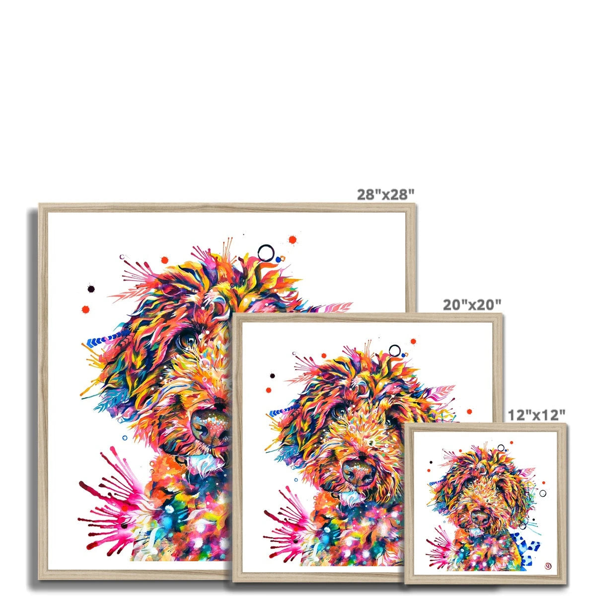 Wallart | Dog Drawings | Dog Portrait | Framed Prints | Wall Art Living Room | Animal Portraits | Pet Portraits