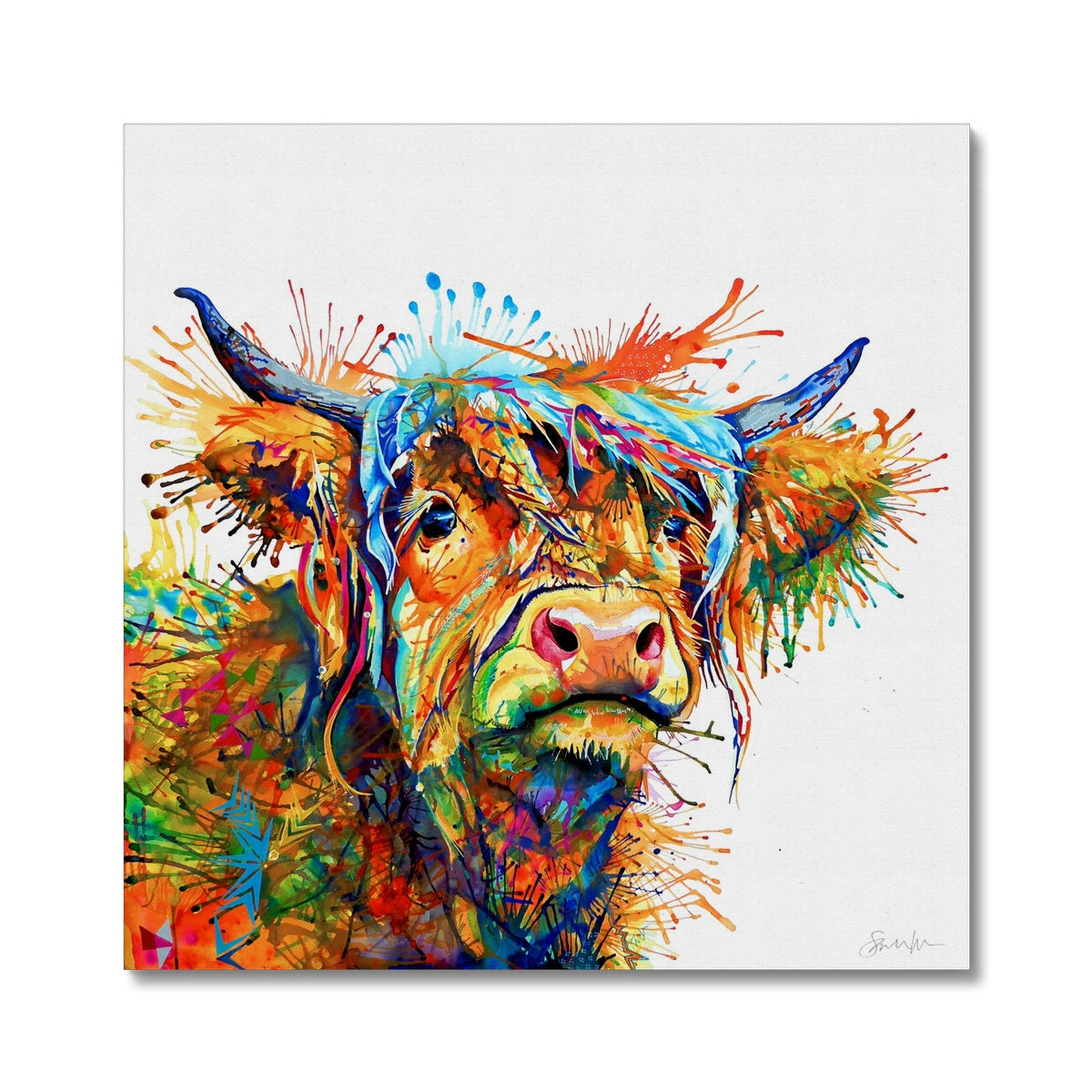 Highland Cow Painting | Highland Cow Painting (UK) | Highland Cow Print | Wall Art | Animal Artwork | Sarah Taylor | Living Room Wall Art
