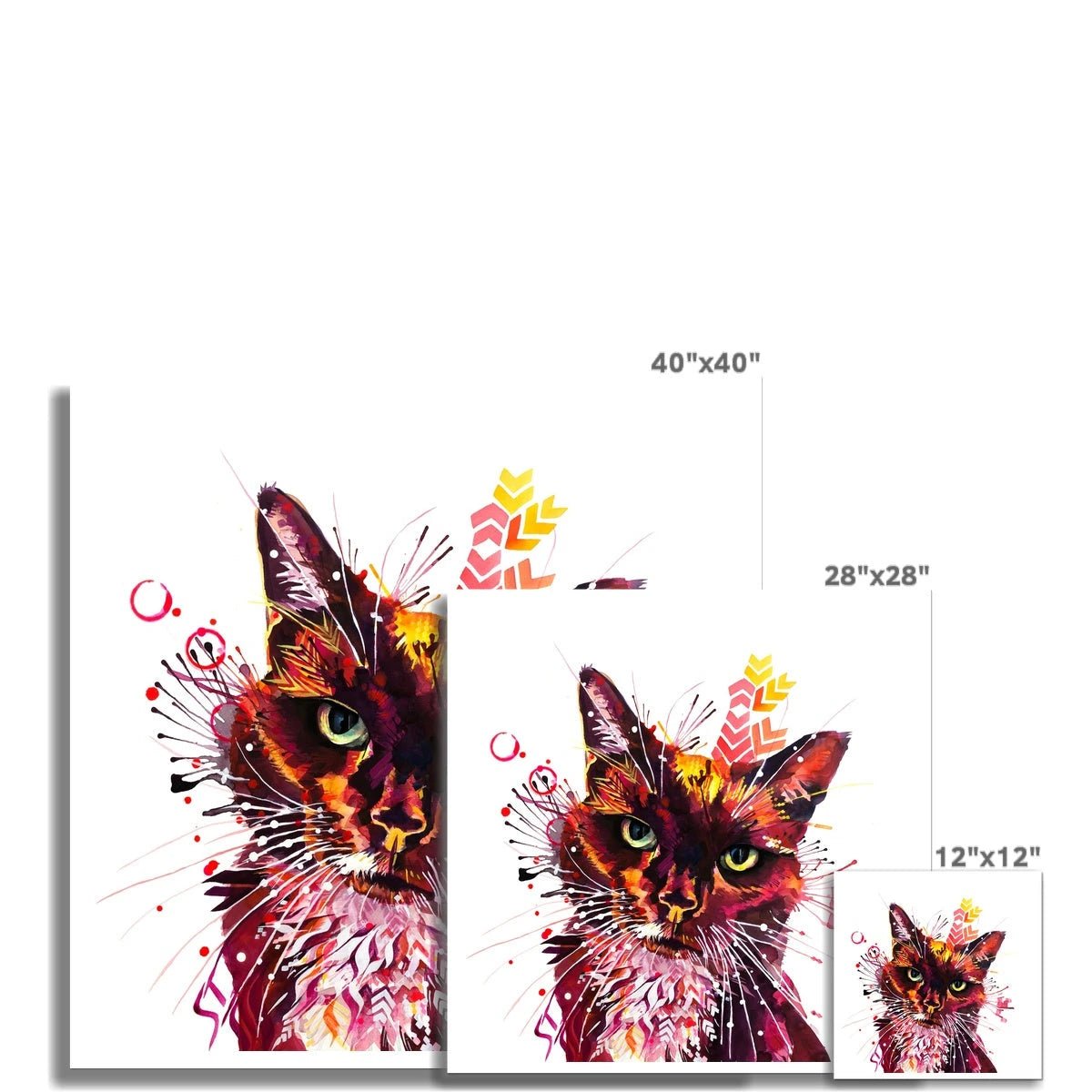 Wall Art | Cat Artwork | Sarah Taylor | Wall Prints | Framed Wall Art | Framed Prints | Abstract Wall Art
