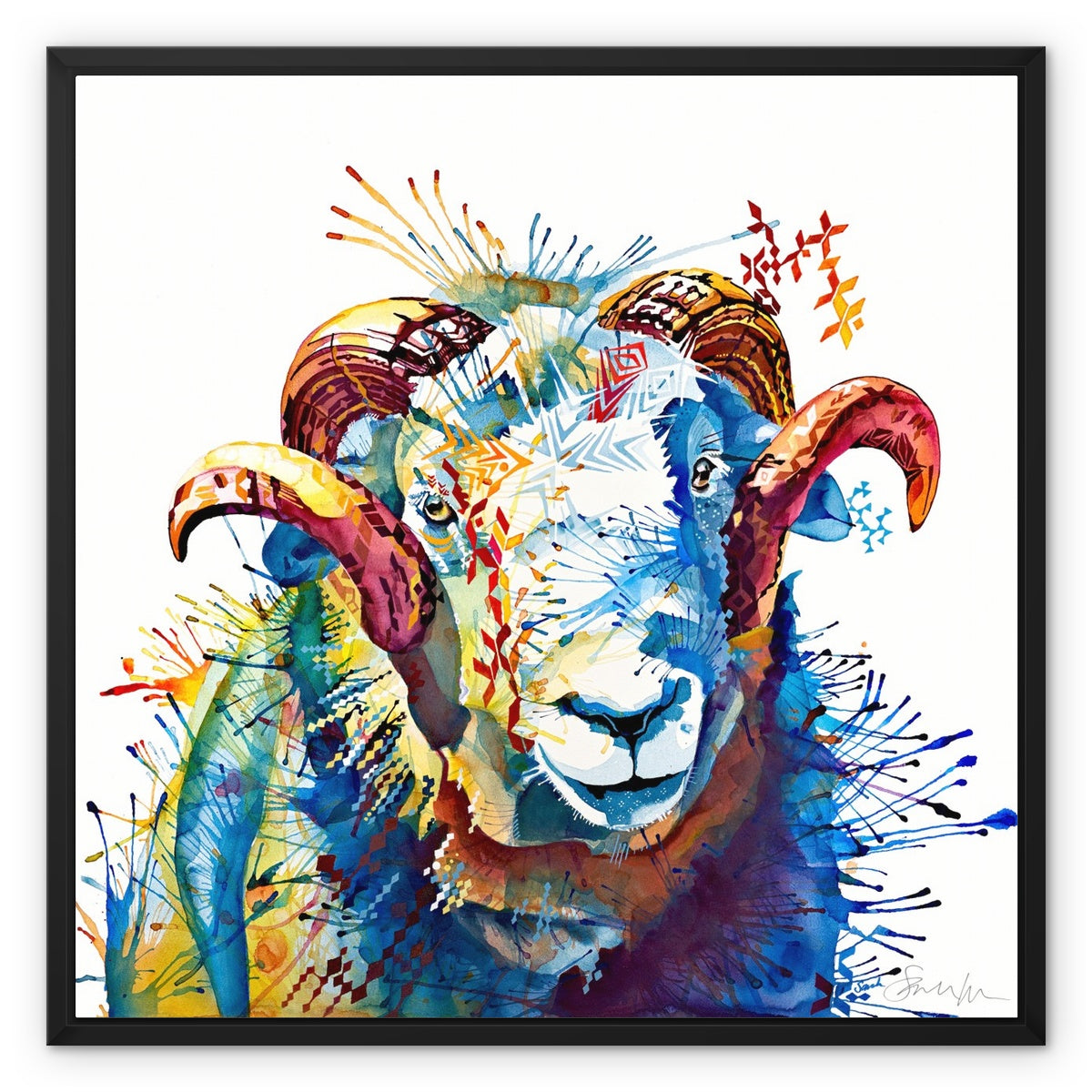Wall Art | Framed Prints | Sarah Taylor | Modern Art | Framed Wall Art | Pet Portraits | Abstract Art | Framed Art | Bright Wall Art | Colourful Animal Art