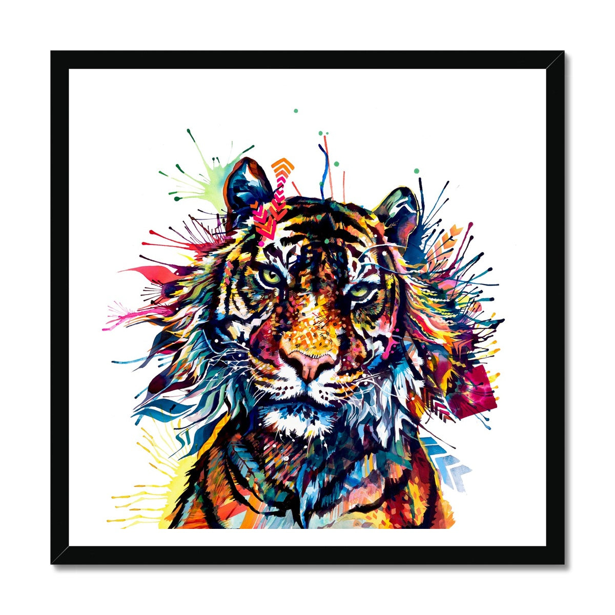 Tiger Artwork | Cat Painting | Wall Art | Modern Art | Animal Portraits | Framed Art