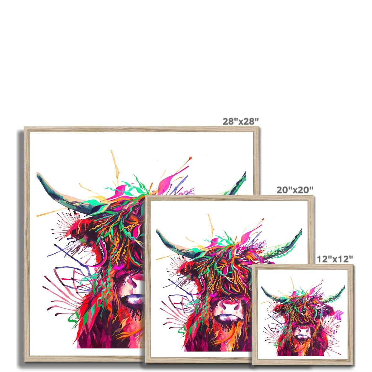 Highland Cow Painting | Highland Cow Painting (UK) | Wall Art | Animal Artwork | Highland Cattle Cushions | Sarah Taylor