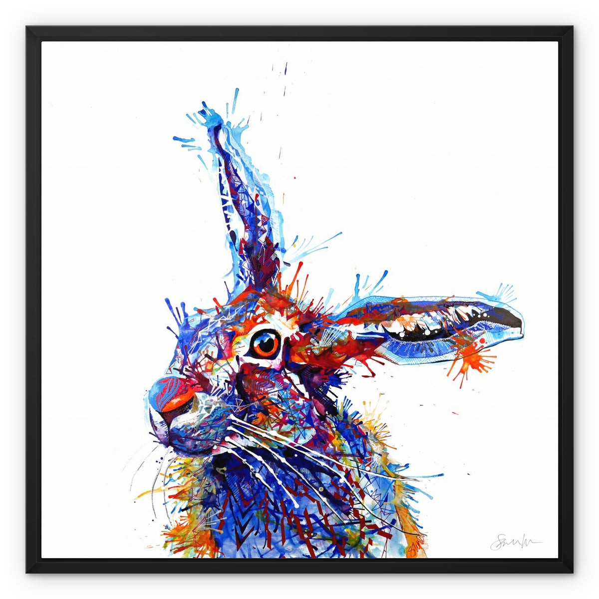 Rabbit Prints | Wall Art | Framed Prints | Sarah Taylor | Modern Art | Framed Wall Art | Abstract Art | Framed Art | Bright Wall Art | Colourful Animal Art