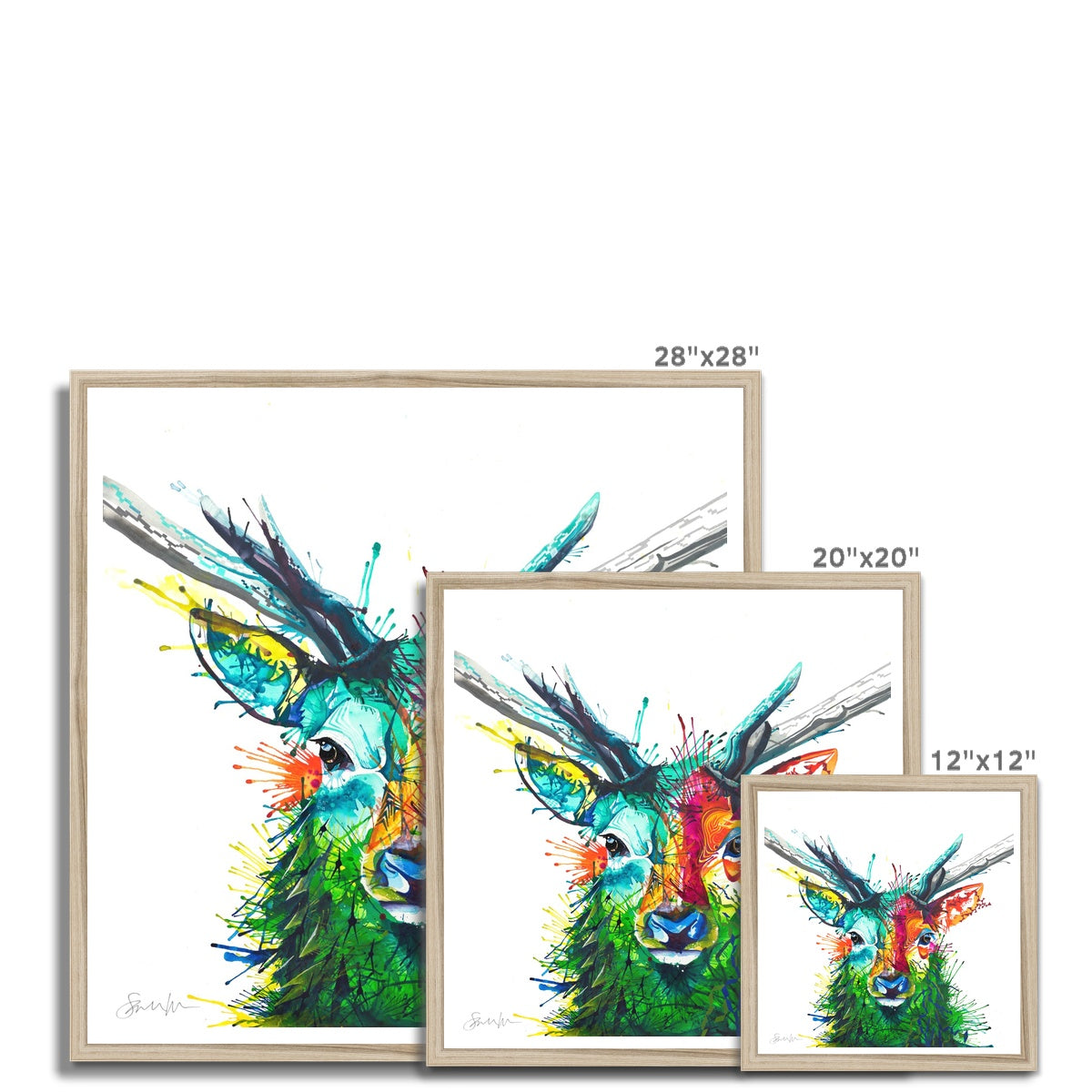 Framed Art | Sarah Taylor | Wall Art | Framed Prints | Abstract Art | Colourful Animal Art