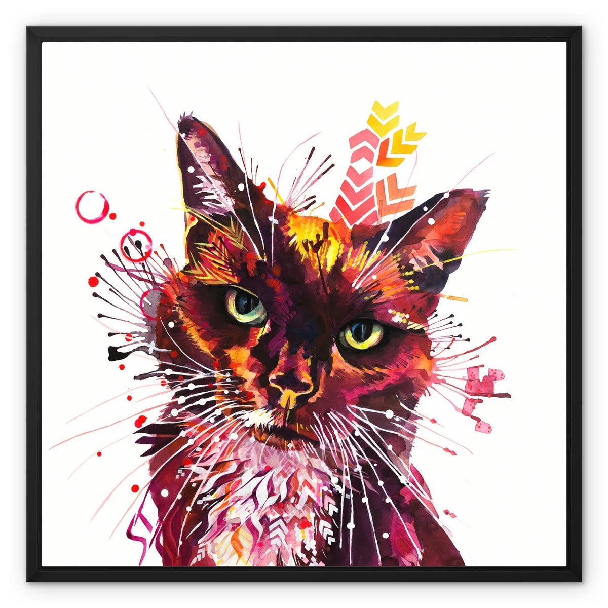 Lulu the Cat Framed Canvas Sarah Taylor Art