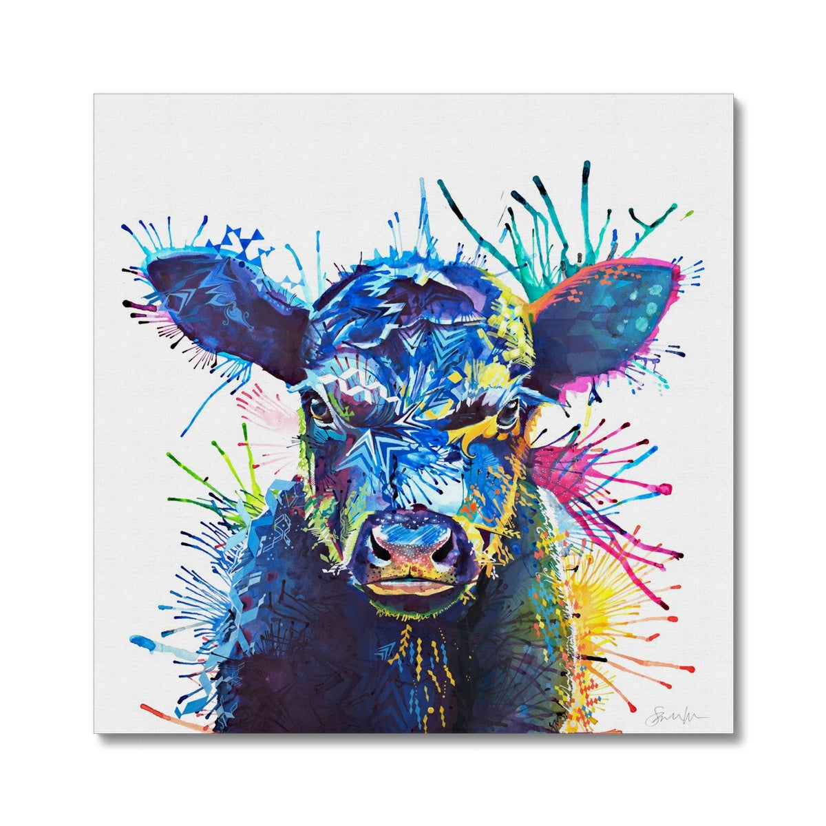 Highland Cow Painting | Highland Cow Painting (UK) | Wall Art | Animal Artwork | Sarah Taylor | Living Room Wall Art