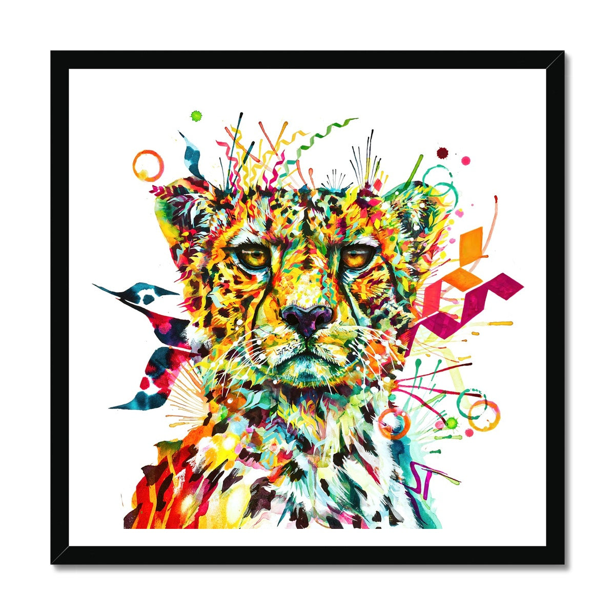 Wall Art | Cat Artwork | Cat Painting | Sarah Taylor | Framed Art | Animal Portraits | Modern Art
