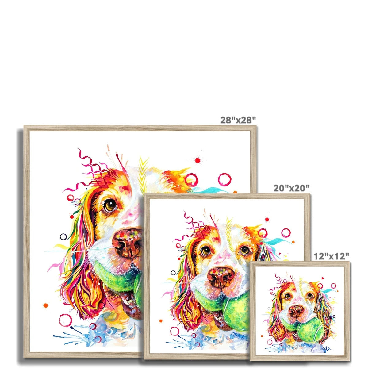 Dog Drawings | Dog Portrait | Wall Art | Dog Artwork | Wall Art Colourful