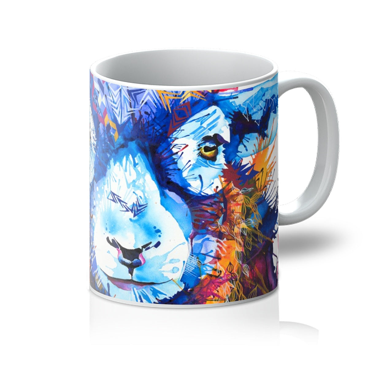 Animal On Mugs | Animal Mugs | Animal Art | Colourful Animal Art | Abstract Art | Sarah Taylor | Animal Portraits | Pet Portraits