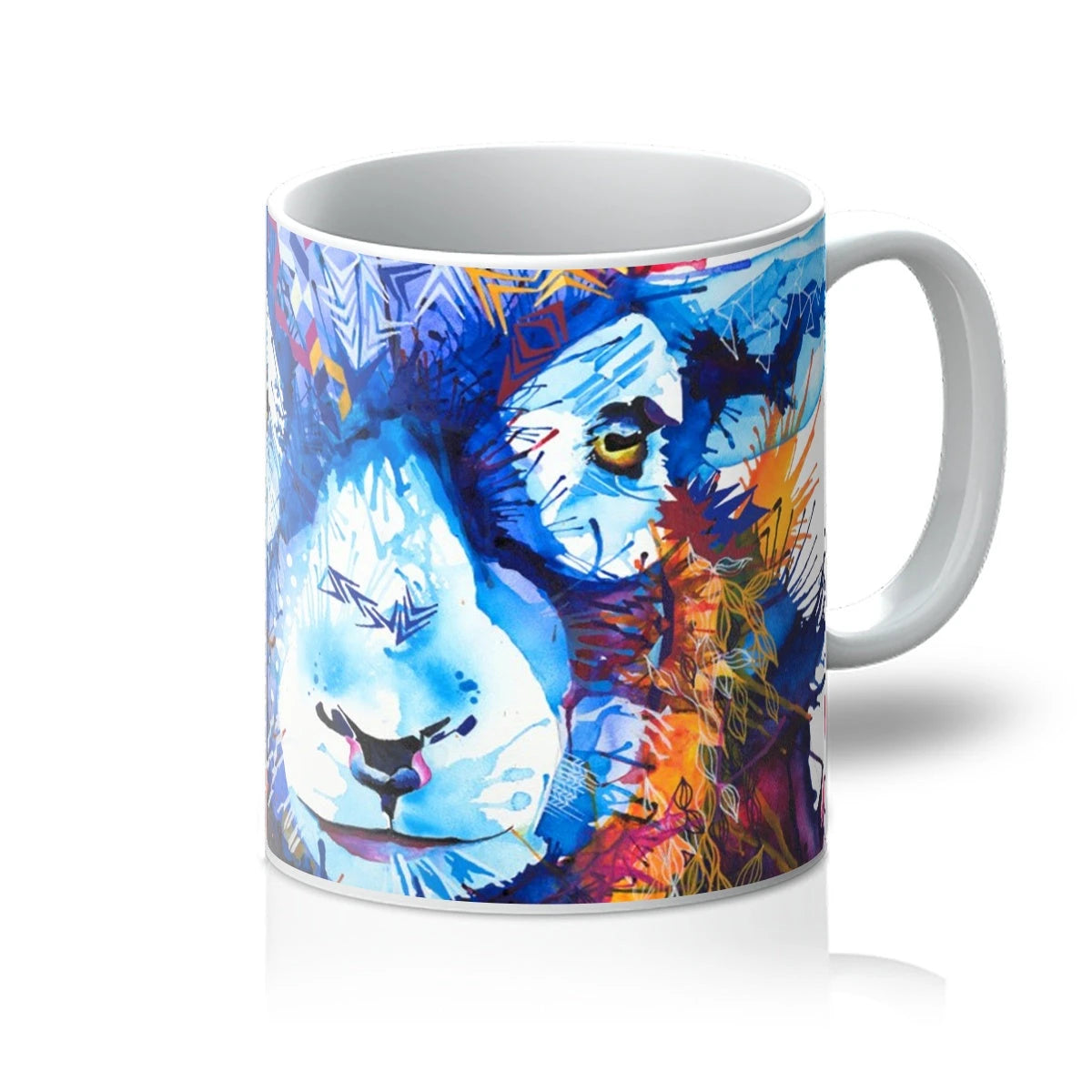 Animal On Mugs | Animal Mugs | Animal Art | Colourful Animal Art | Abstract Art | Sarah Taylor | Animal Portraits | Pet Portraits