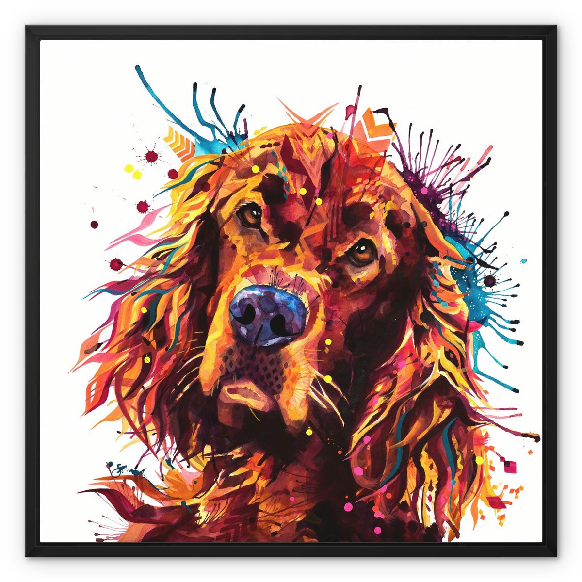 Wall Art | Dog Drawings | Dog Portrait | Dog Canvas Prints | Personalised Dog Portrait | Sarah Taylor | Framed Prints | Wall Prints
