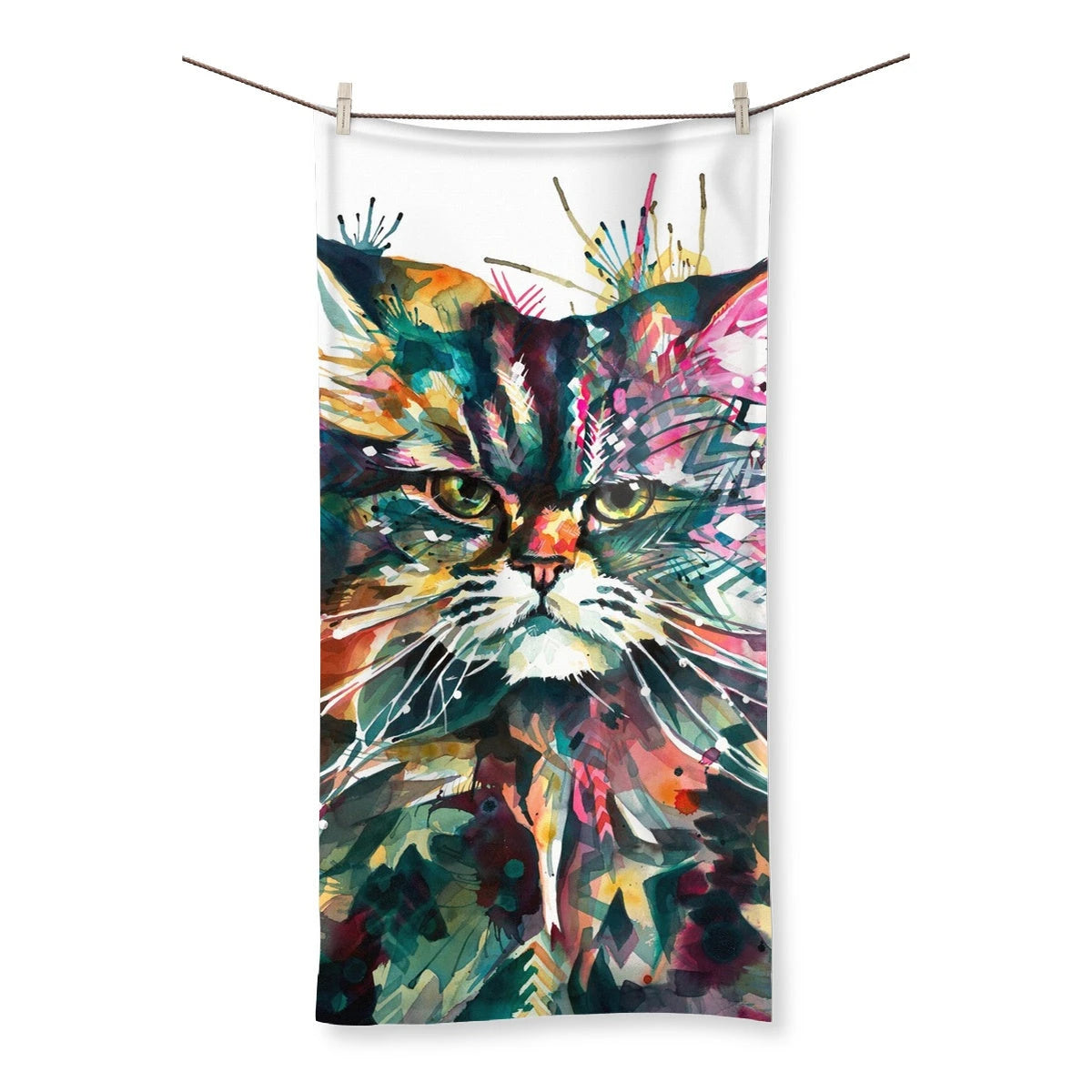 Cat Artwork | Cat Portrait | Cat Painting | Animal Art | Colourful Animal Art | Abstract Art