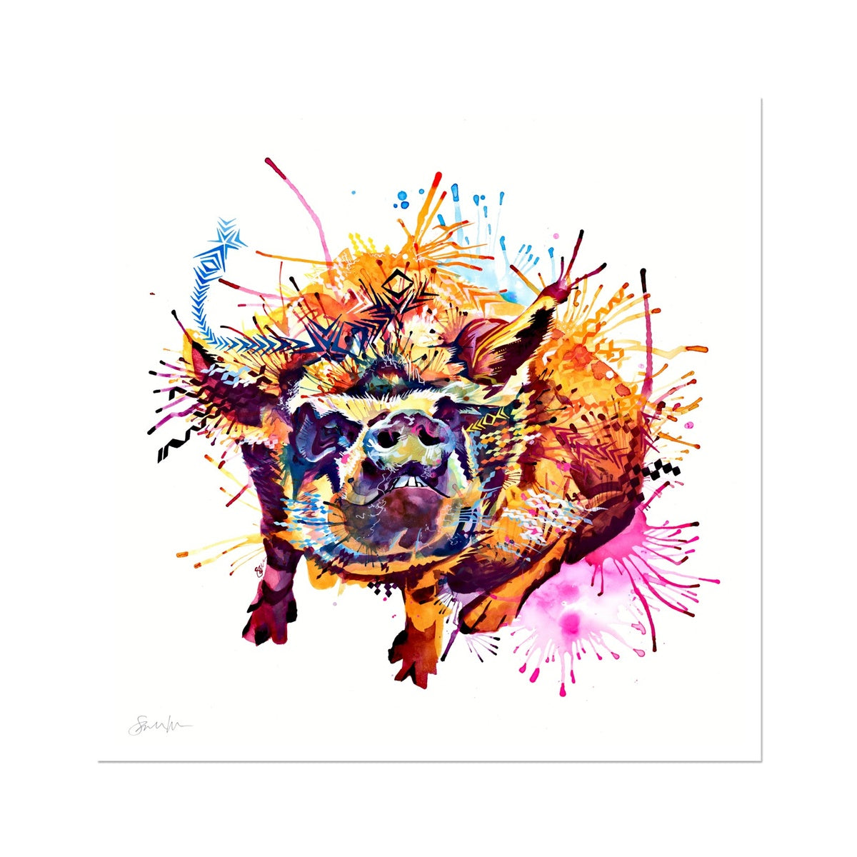 Wall Art | Framed Prints | Sarah Taylor | Modern Art | Abstract Art | Framed Art | Bright Wall Art | Colourful Animal Art
