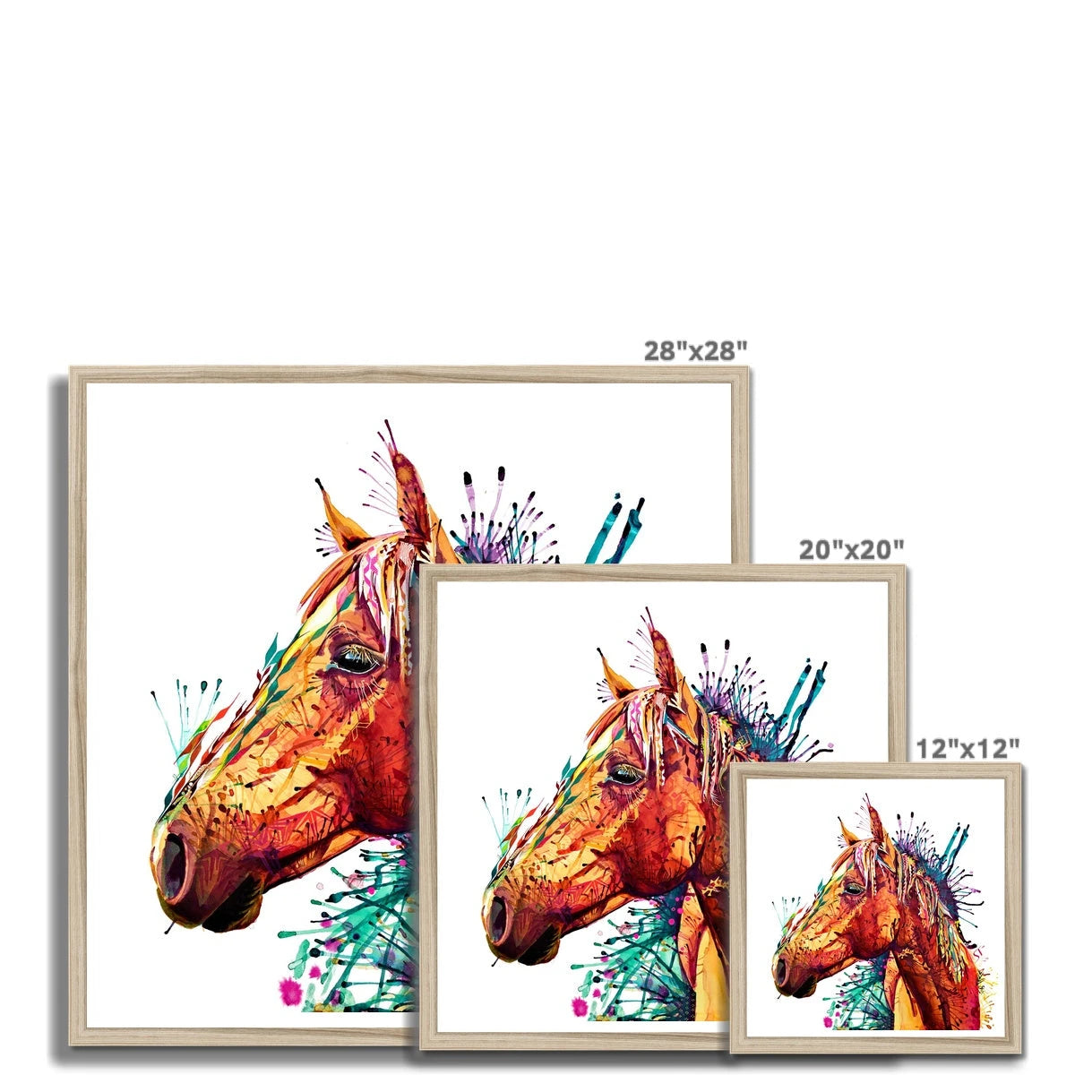 Horse Painting | Wall Art | Animal Picture | Animal Art | Colourful Wall Art | Animal Print