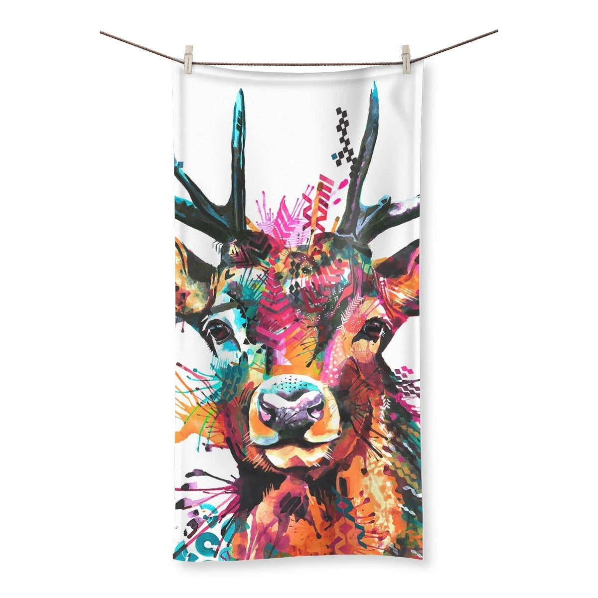 Oscar the Wild Stag Towel Sarah Taylor Art