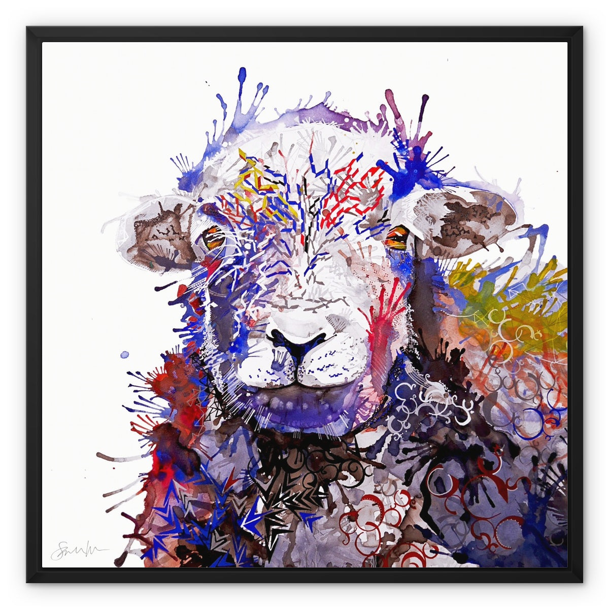 Wall Art | Framed Prints | Sarah Taylor | Modern Art | Framed Wall Art | Pet Portraits | Abstract Art | Framed Art | Bright Wall Art | Colourful Animal Art