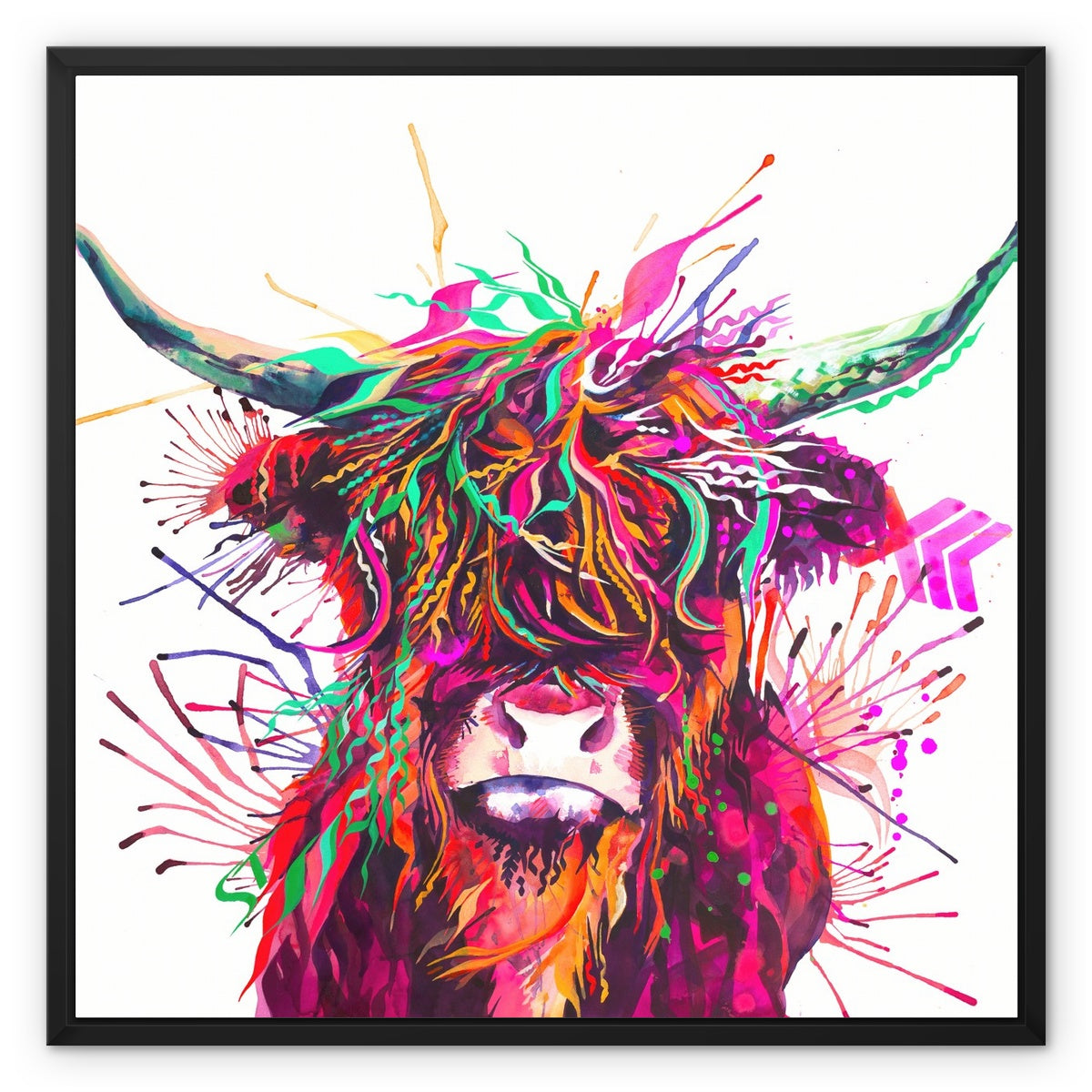 Highland Cow Painting | Highland Cow Painting (UK) | Animal Artwork | Highland Cattle Cushions | Sarah Taylor