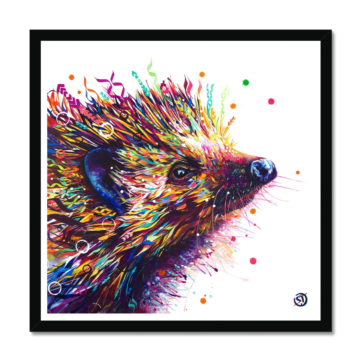 Hedgehog | Wallart | Sarah Taylor | Animal Picture | Animal Artwork | Abstract Wall Art