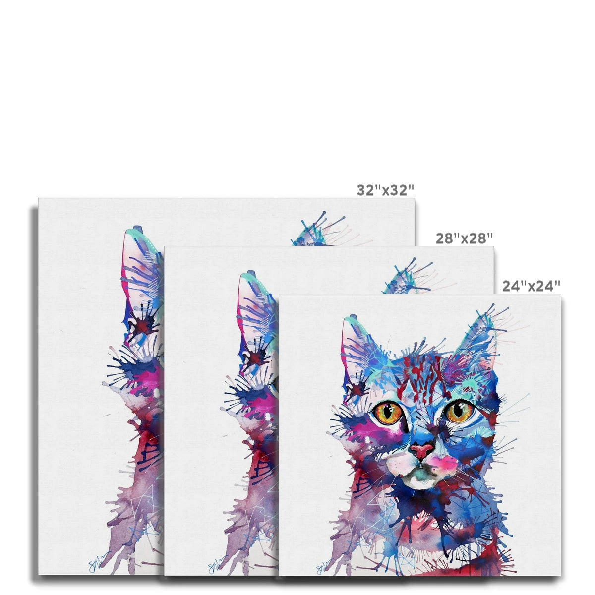 Wall Art | Cat Artwork | Cat Painting | Sarah Taylor | Framed Art | Animal Portraits | Modern Art