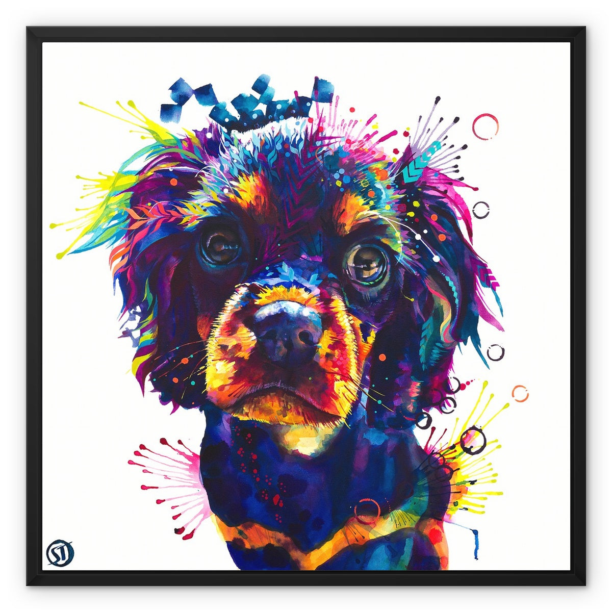 Cavalier King Charles Prints | Colourful Art Prints | Commission A Painting | Dog Drawings