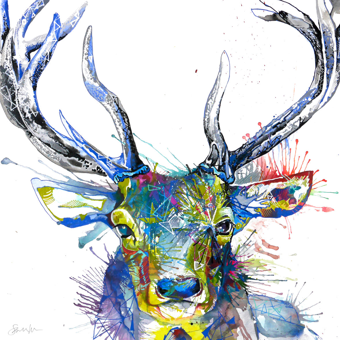 Invincible Stag Framed Canvas