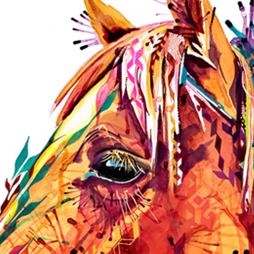 Horse Painting | Modern Art | Abstract Wall Art | Wallart | Animal Portraits | Animal Picture | Animal Art