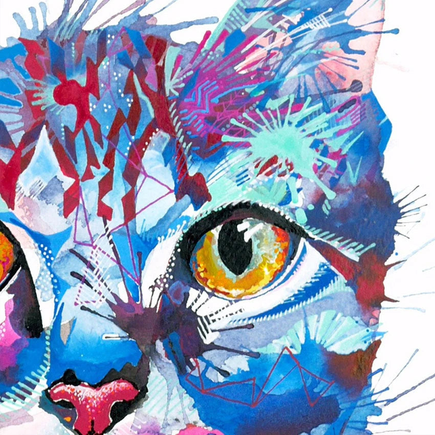 Wall Art | Cat Artwork | Cat Painting | Sarah Taylor | Framed Art | Animal Portraits | Modern Art