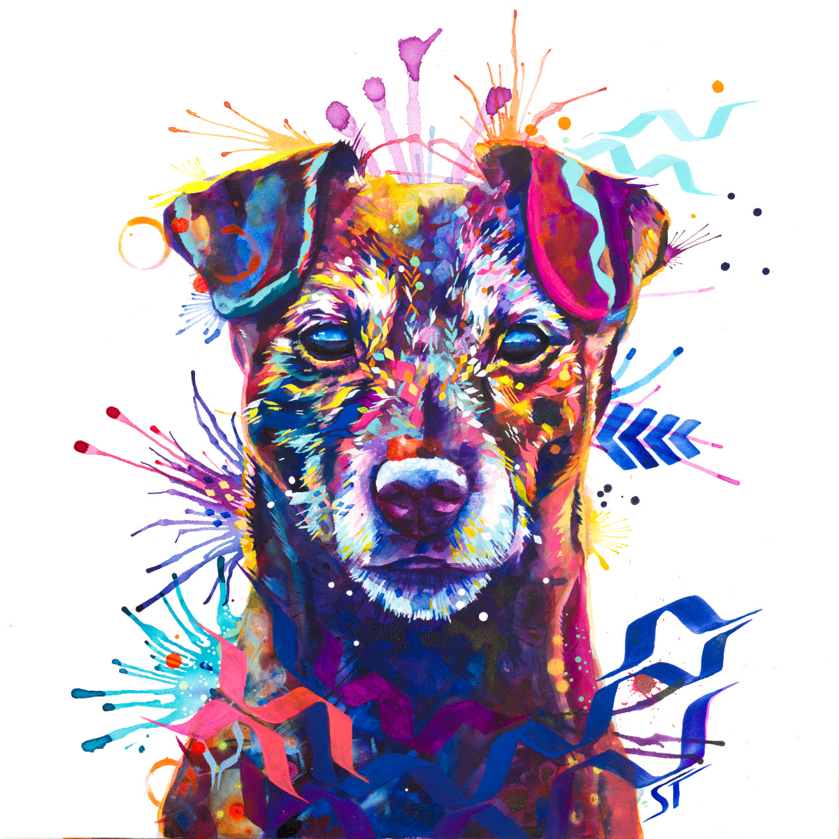 Patterdale Wall Art | Dog Portrait Artists UK | Dog Artwork | Dog Drawings | Pet Portraits | Wall Art | Wall Prints