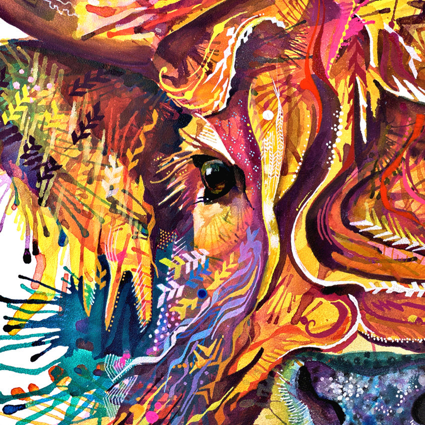 Highland Cow Painting | Highland Cow Painting (UK) | Wall Art | Animal Artwork | Sarah Taylor | Living Room Wall Art