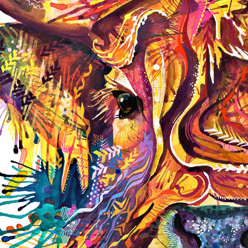 Highland Cow Painting | Highland Cow Painting (UK) | Wall Art | Animal Artwork | Sarah Taylor | Living Room Wall Art