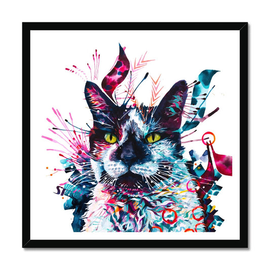 Wall Art | Cat Artwork | Cat Painting | Sarah Taylor | Framed Art | Animal Portraits | Modern Art