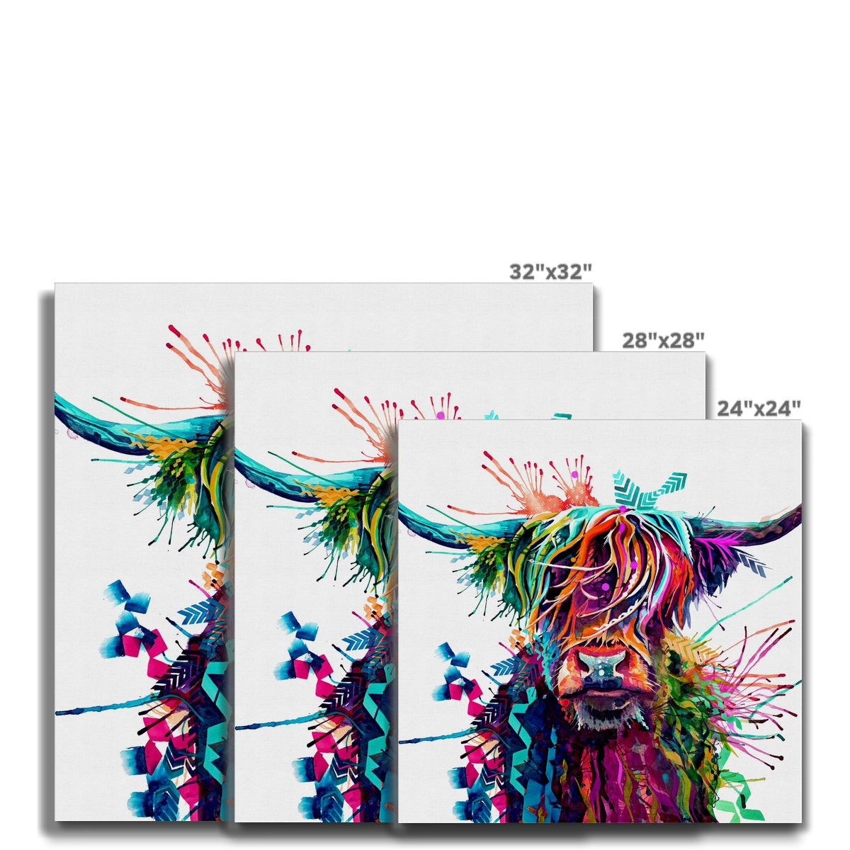 Highland Cow Painting | Highland Cow Painting (UK) | Animal Artwork | Highland Cattle Cushions | Sarah Taylor