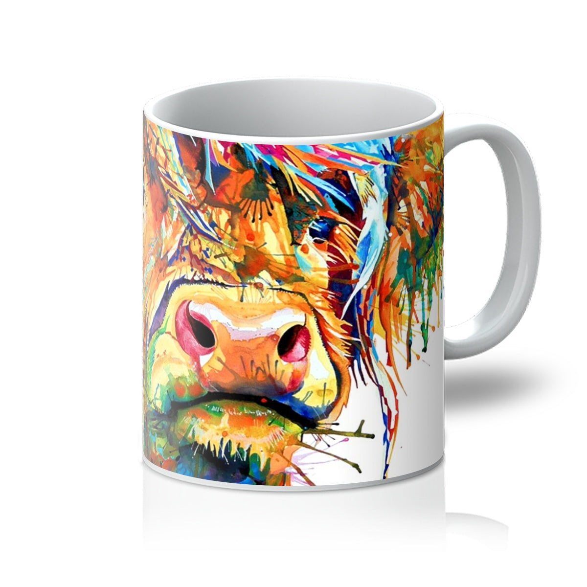Highland cow Mug | Highland Cow Painting | Highland Cow Painting (UK) | Animal Artwork | Sarah Taylor | Modern Art | Pet Portraits | Animal Print | Animal Picture