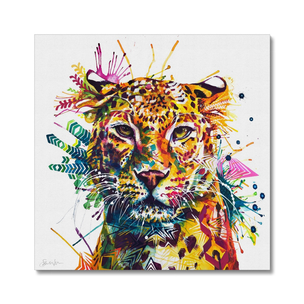 Wall Art | Cat Artwork | Cat Painting | Sarah Taylor | Framed Art | Animal Portraits | Modern Art