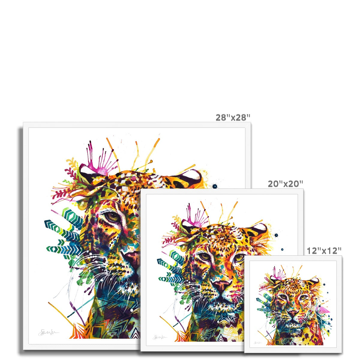 Wall Art | Cat Artwork | Cat Painting | Sarah Taylor | Framed Art | Animal Portraits | Modern Art