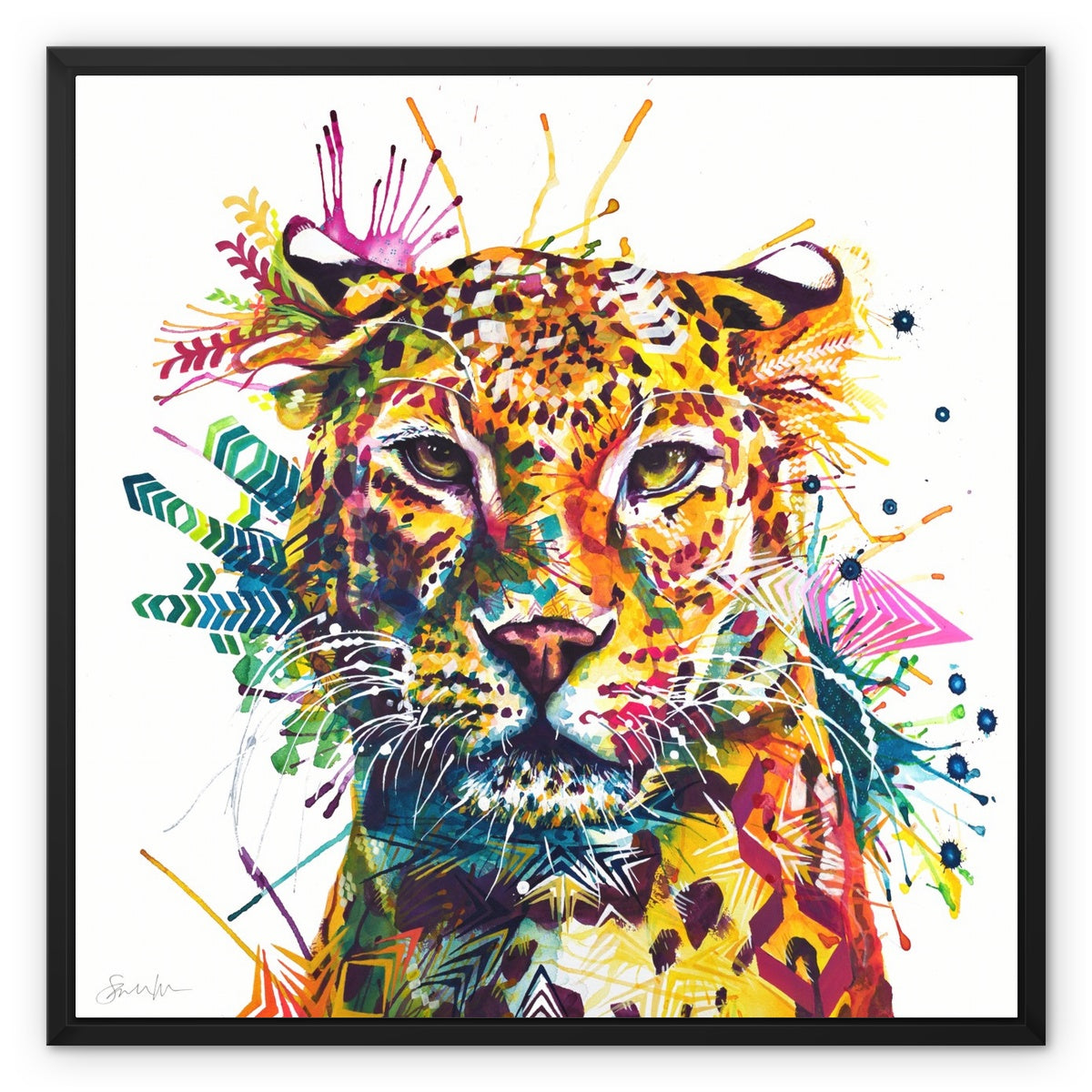 Wall Art | Cat Artwork | Cat Painting | Sarah Taylor | Framed Art | Animal Portraits | Modern Art