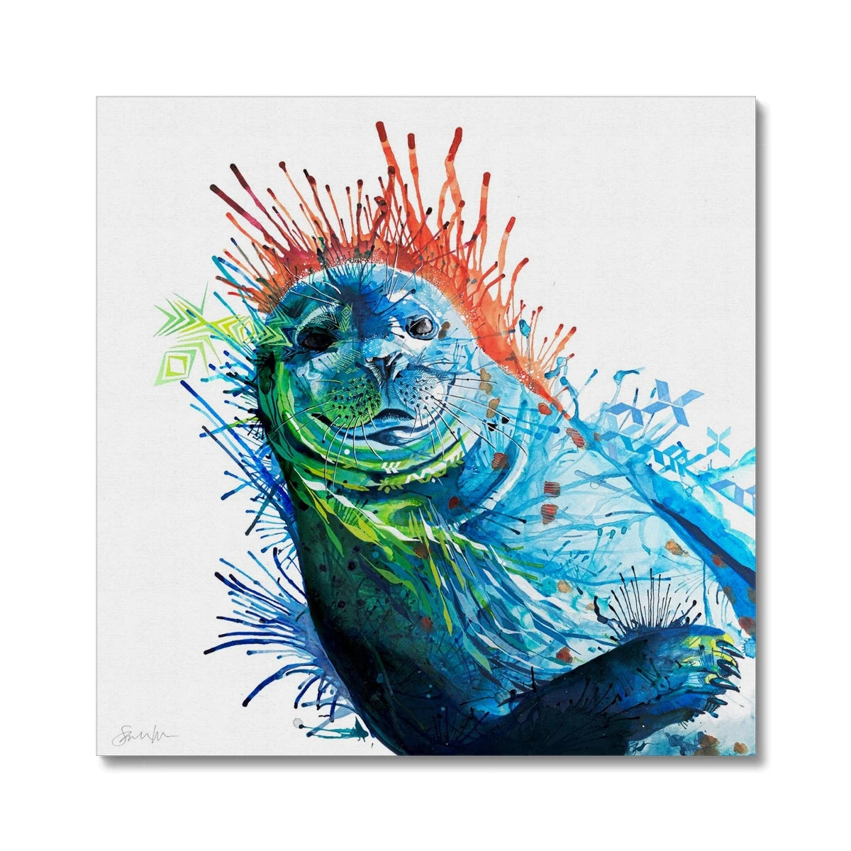 Wall Art | Sarah Taylor | Modern Art | Abstract Art | Framed Art | Bright Wall Art | Colourful Animal Art