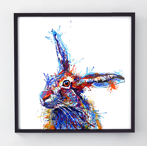 Rabbit Prints | Wall Art | Framed Prints | Sarah Taylor | Modern Art | Framed Wall Art | Pet Portraits | Abstract Art | Framed Art | Bright Wall Art | Colourful Animal Art