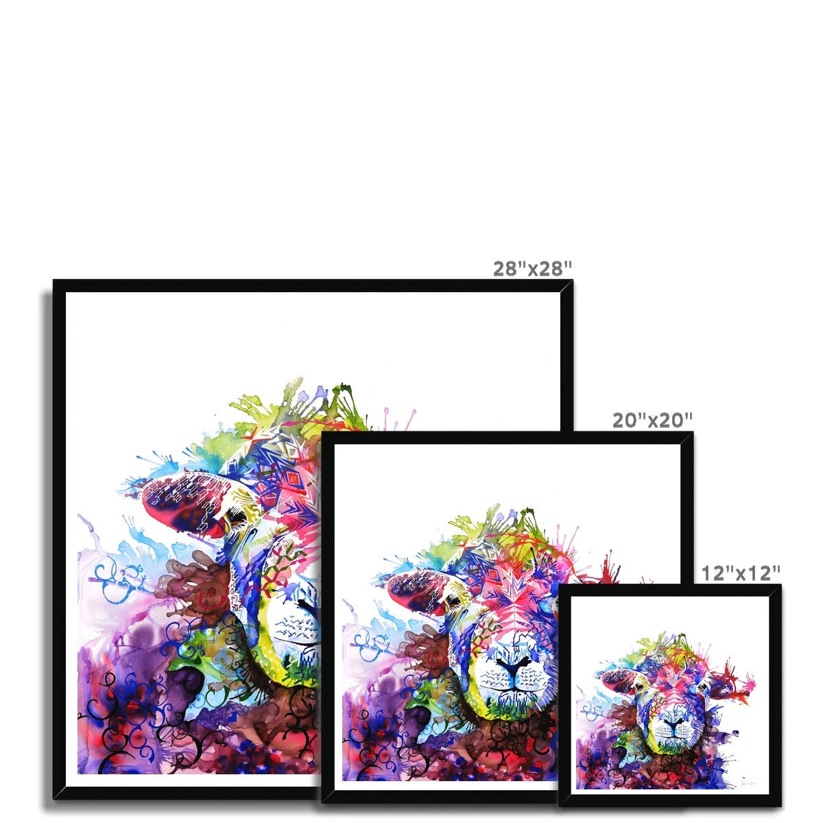 Framed Art | Animal Art | Wall Art | Sarah Taylor | Colourful Animal Art | Animal Picture