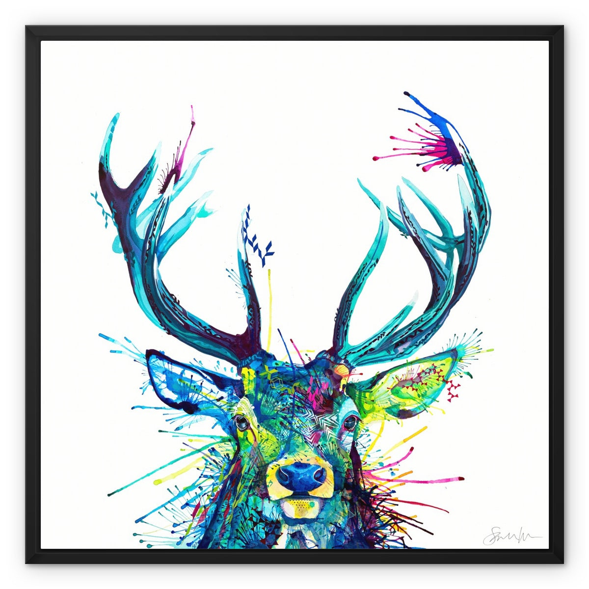 Wall Art | Framed Prints | Sarah Taylor | Modern Art | Framed Wall Art | Pet Portraits | Abstract Art | Framed Art | Bright Wall Art | Colourful Animal Art