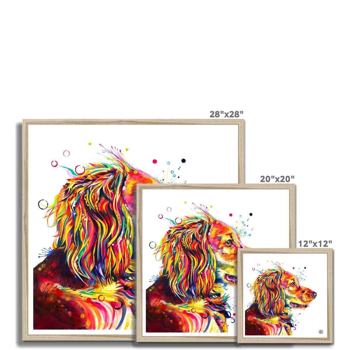 Wallart | Bright Wall Art | Dog Portrait Artists UK | Dog Painting | Dog Artwork | Wall Art In Bedroom