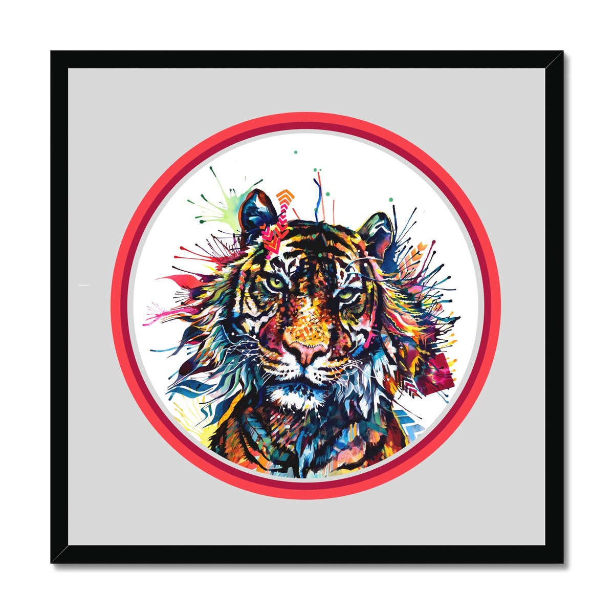 Tiger Artwork | Wall Art | Modern Art | Sarah Taylor | Animal Picture | Colourful Animal Art