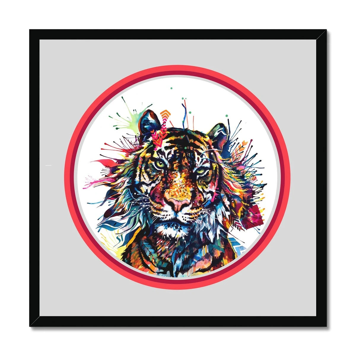 Tiger Artwork | Wall Art | Modern Art | Sarah Taylor | Animal Picture | Colourful Animal Art