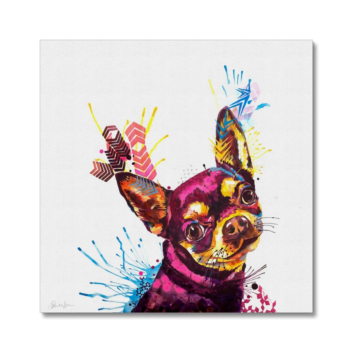 Dog Drawings | Dog Portrait | Dog Canvas Prints | Personalised Dog Portrait | Sarah Taylor | Framed Prints | Wall Prints