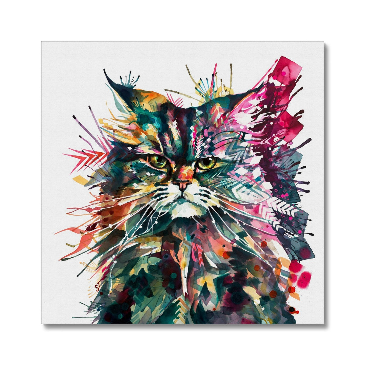 Wall Art | Cat Artwork | Cat Painting | Sarah Taylor | Framed Art | Animal Portraits | Modern Art