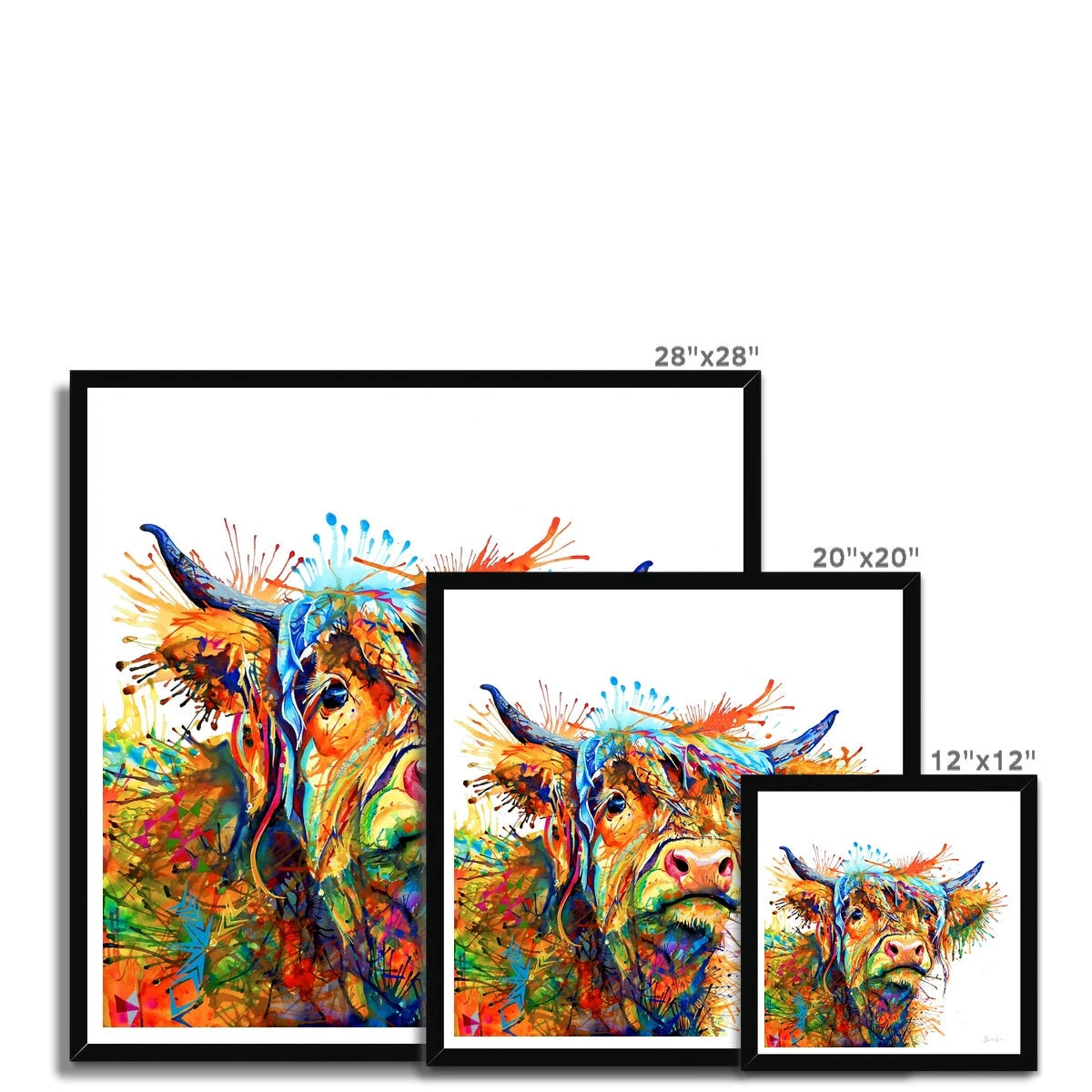 Highland Cow Painting | Highland Cow Painting (UK) | Highland Cow Print | Wall Art | Animal Artwork | Sarah Taylor | Living Room Wall Art