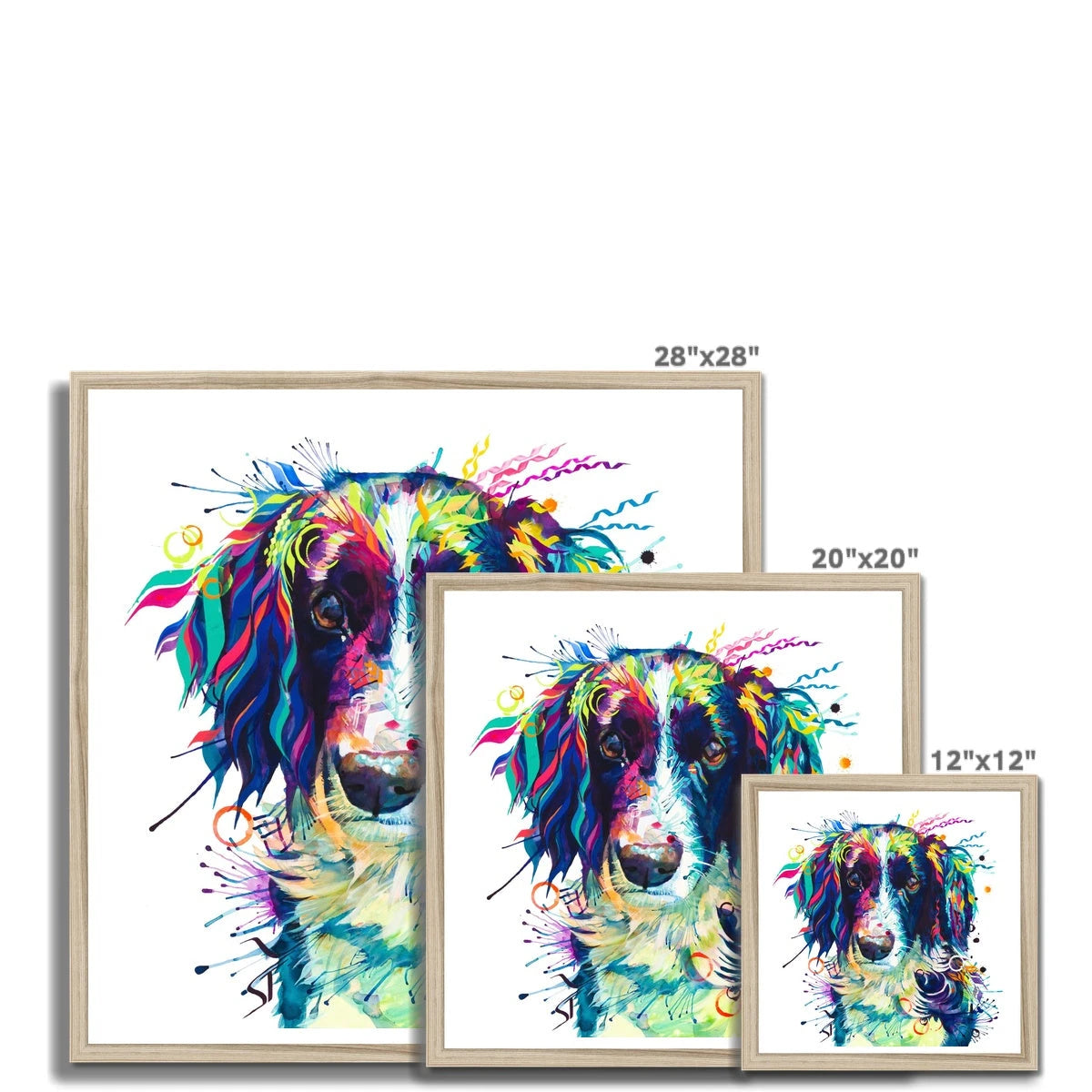 Wallart | Dog Drawings | Modern Art | Pet Portraits | Framed Wall Art | Dog Artwork