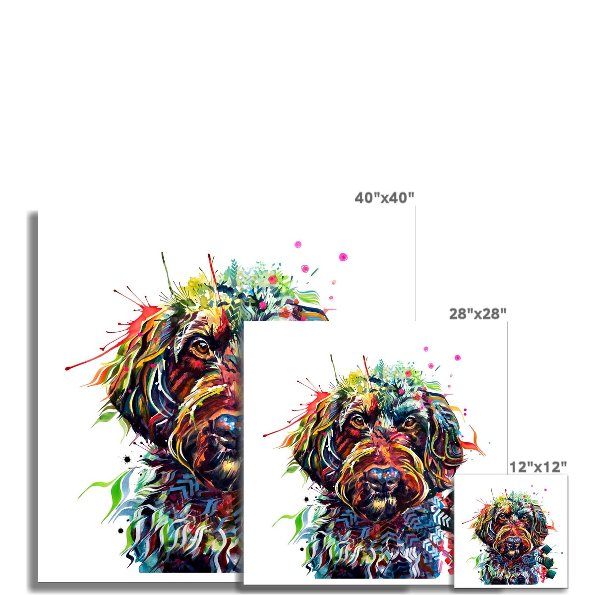 Wallart | Dog Drawings | Dog Portrait | Framed Prints | Wall Art Living Room